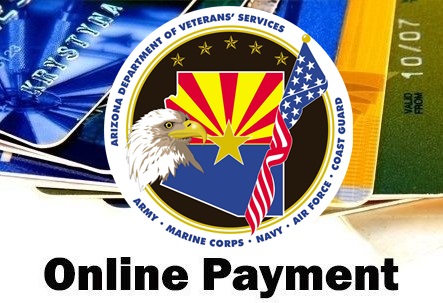 Online payment with the Department of Veteran's Service logo